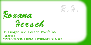 roxana hersch business card